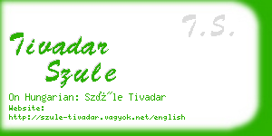 tivadar szule business card